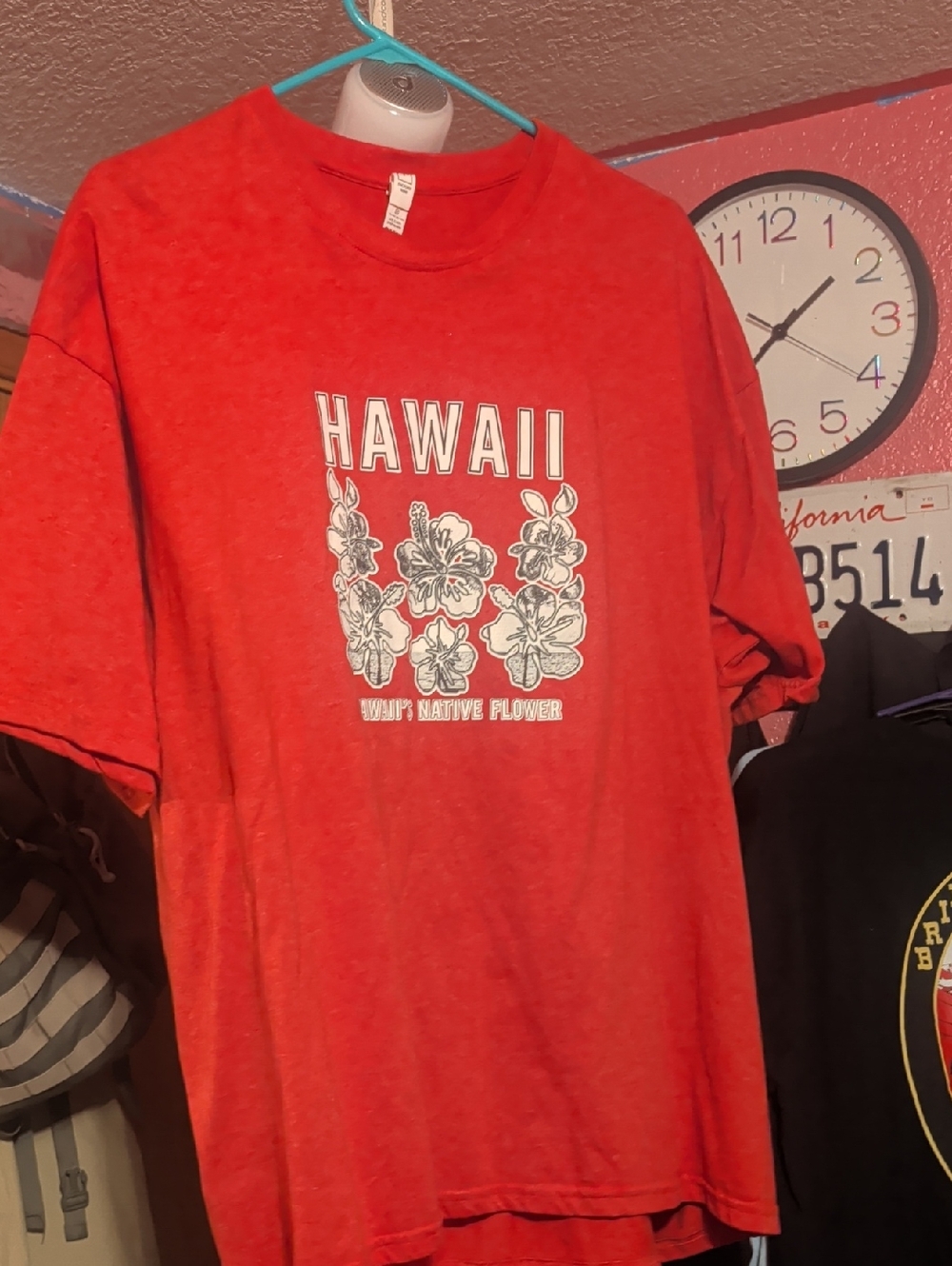 Red Hawaii Floral Graphic Tee